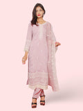 Women's Cotton-Silk Straight Suit with Dupatta