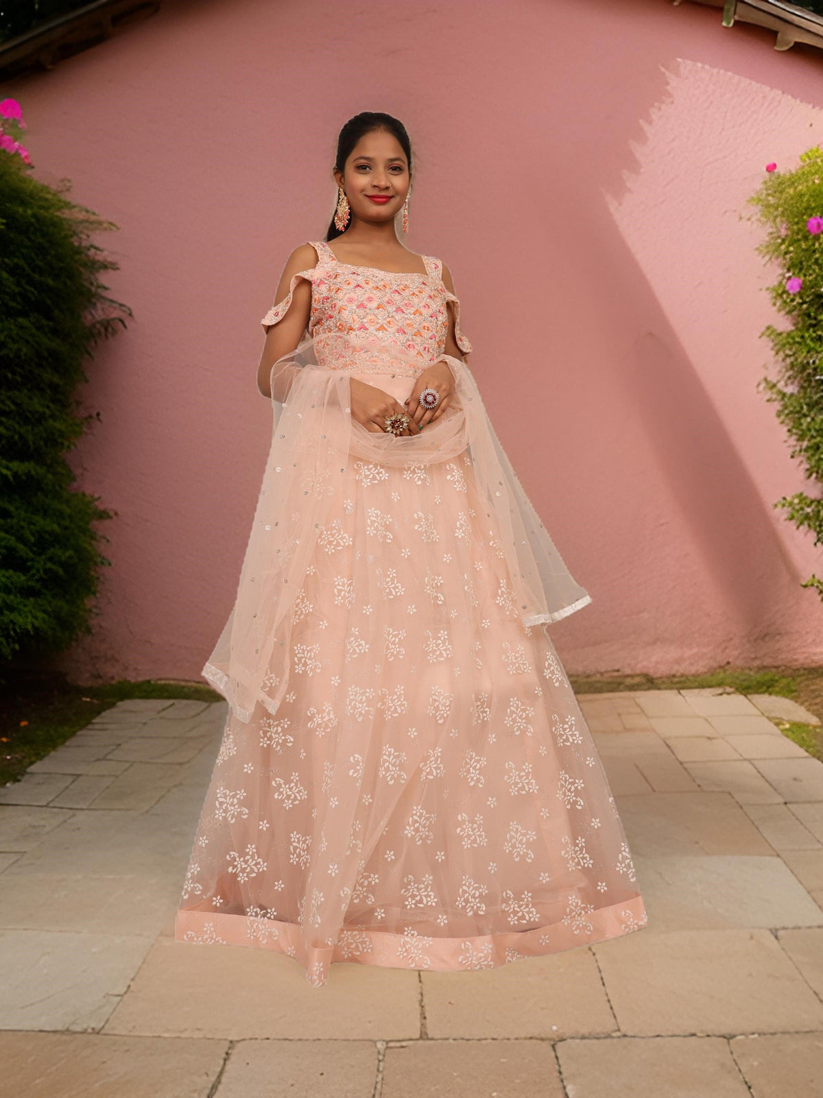 Gown with Stone Work & Embroidery by Shreekama