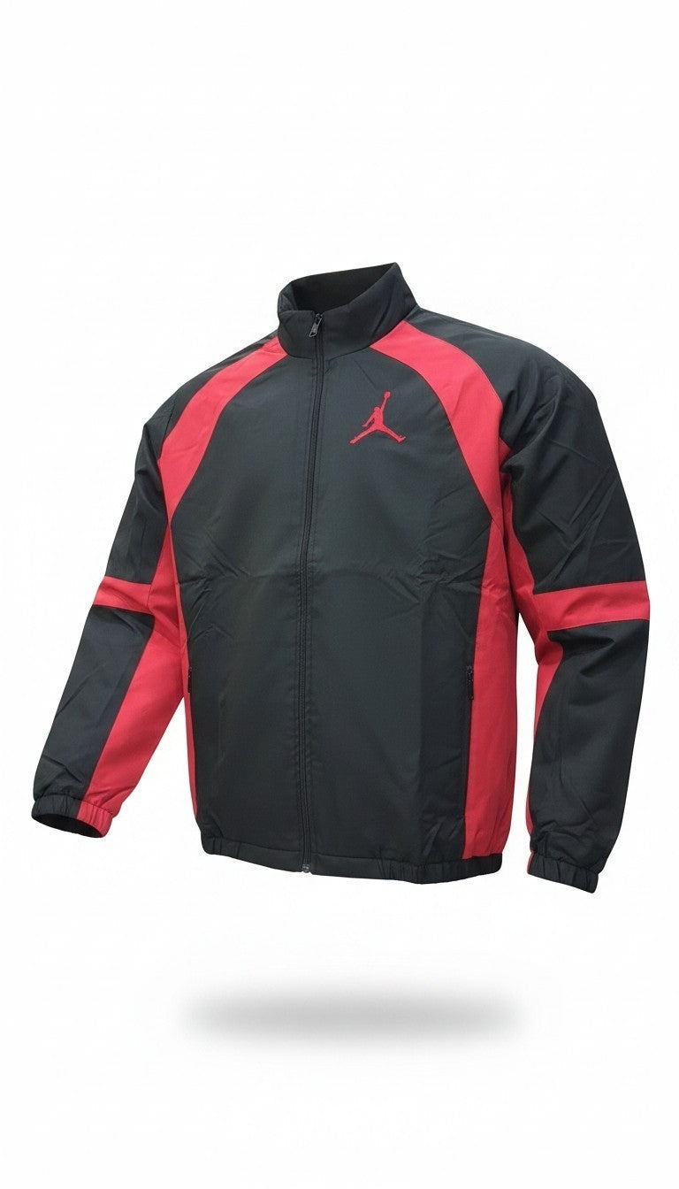 Men's Black & Red Lightweight Track Jacket