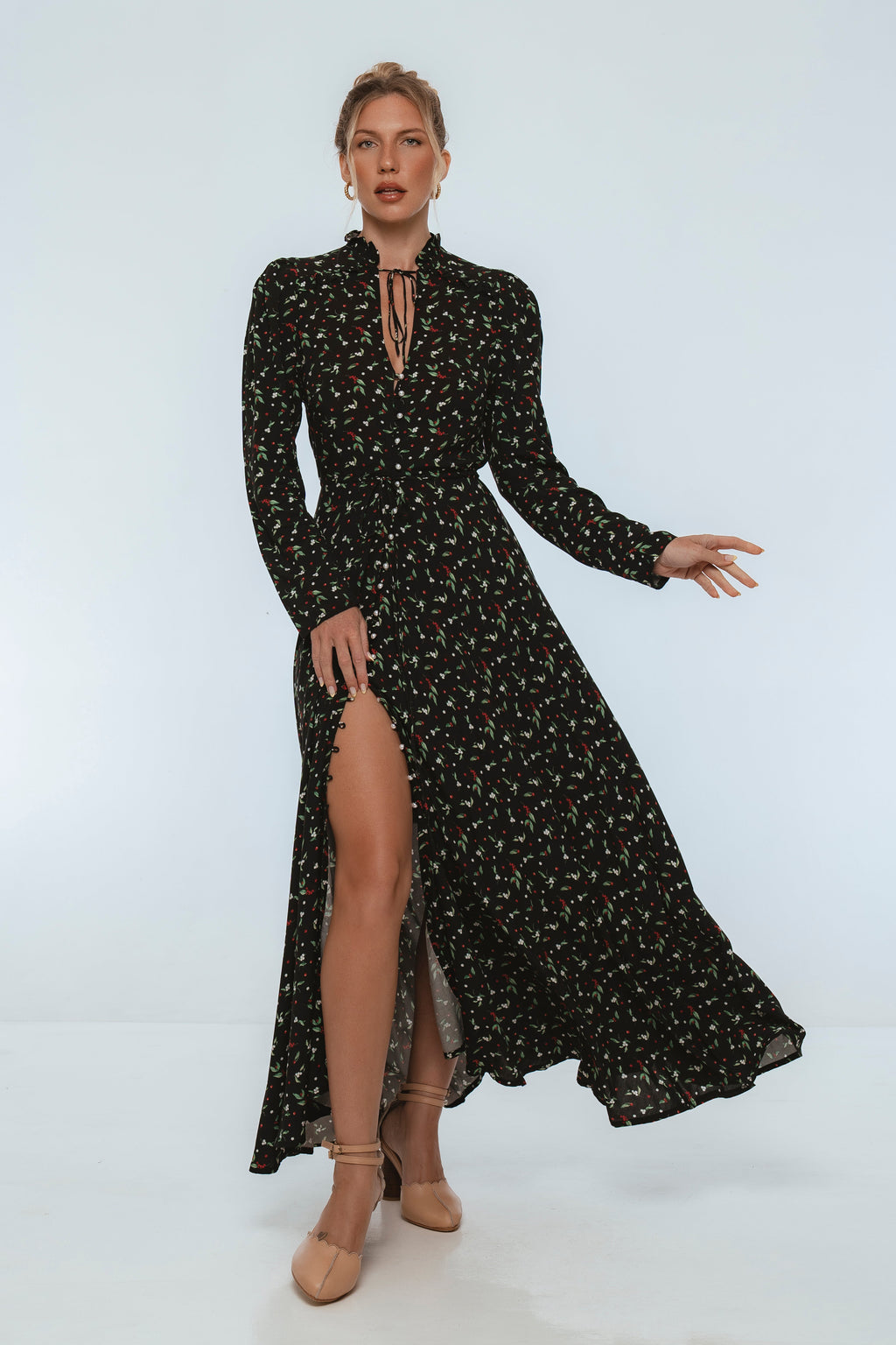 Poeme Long Sleeve Maxi Dress