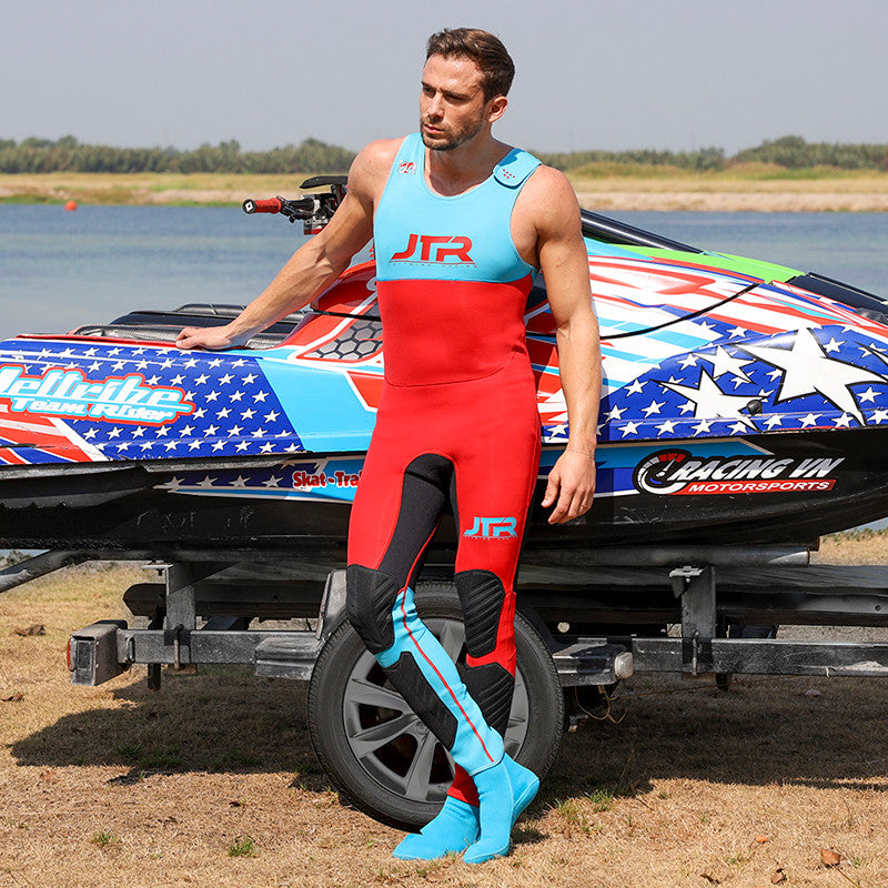JTR Series 2 Piece Wetsuit Set | Red / Aqua  | John & Jacket