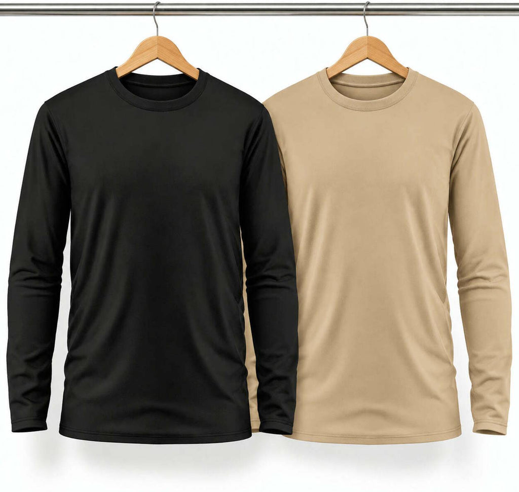 WARRIOR WORLD Solid Men Round Neck Multicolor T-Shirt