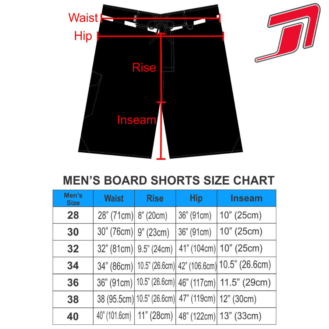 Laguna Men's Board Shorts | Black | PWC Ride Shorts